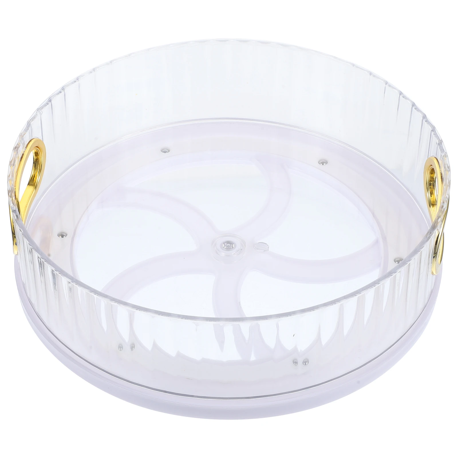 

Rotating Makeup Organizer Tray Large Capacity Transparent Desktop Storage For Cosmetics Skincare Perfume Candles Seasoning