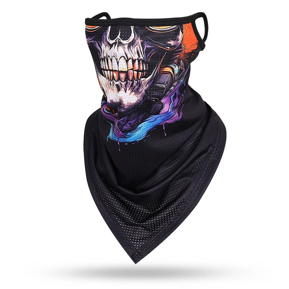 Men Women Skull Mask, Sports Bandana,Triangle Scarf Face Shield,Fishing,Hunting,Cycling,Motorcycle,Multi-function Face Cover,