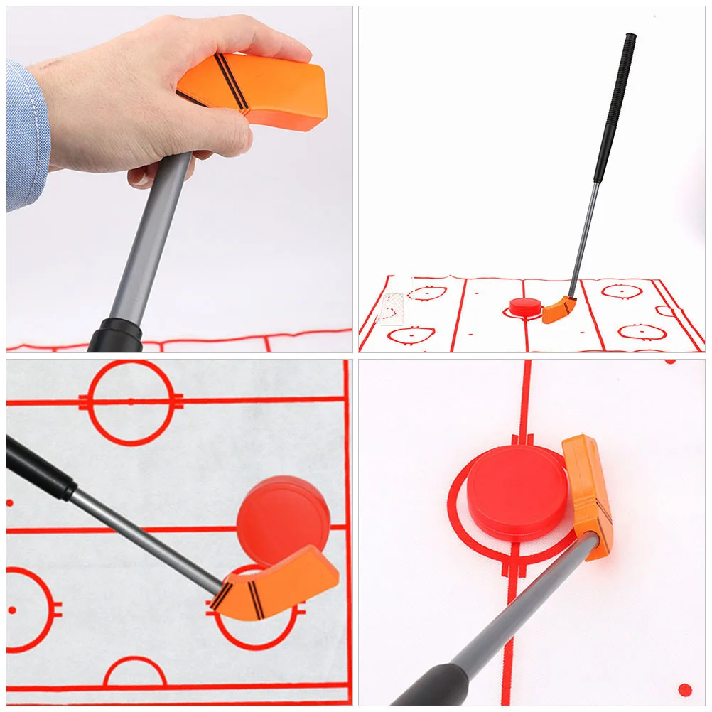 1 مجموعة هوكي الجليد مجلس لعبة صغيرة هوكي الجليد كرات الصولجان طقم قطع غيار دائم آمن للمنزل حفلة الأسرة متعة التفكير المنطقي الضغط