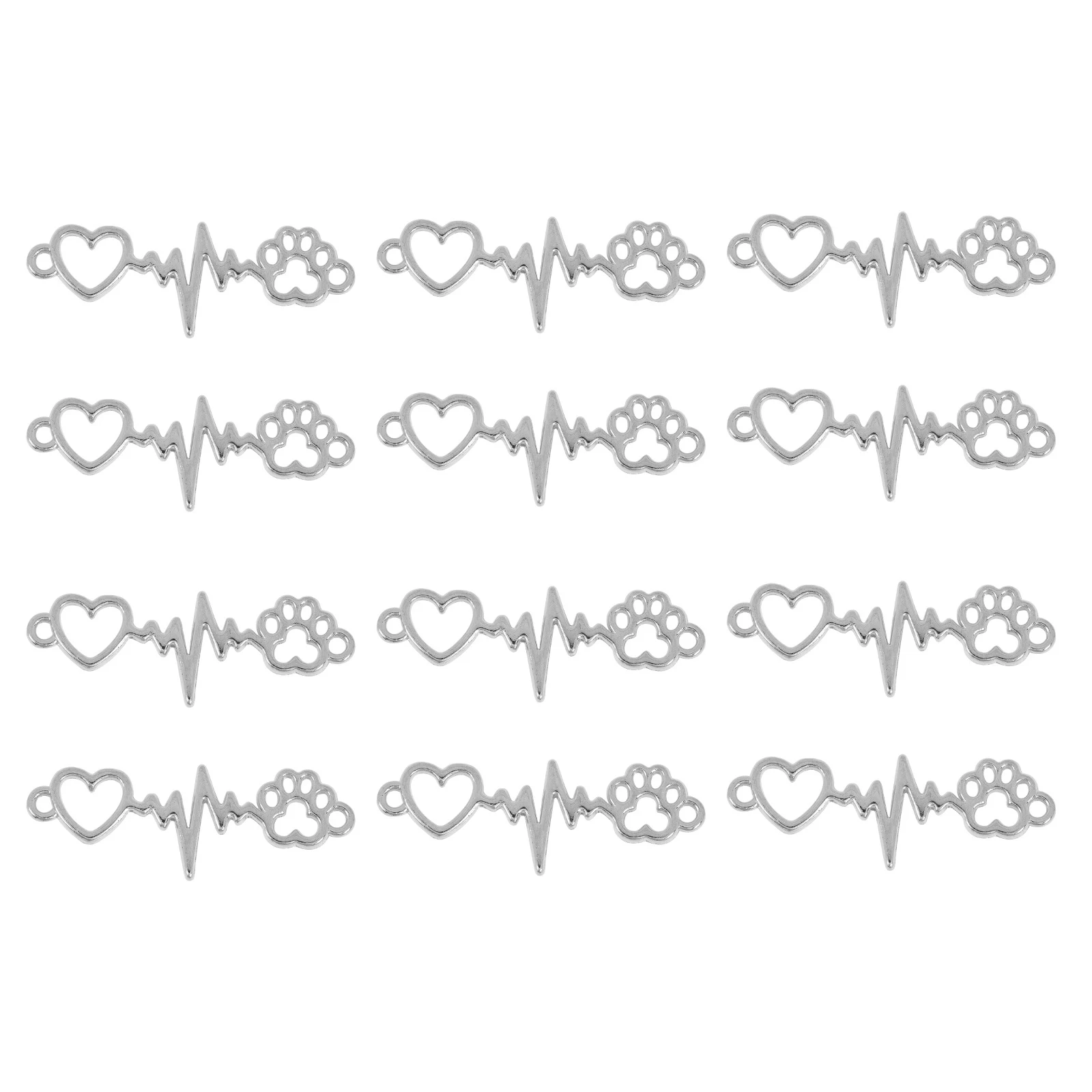 

100pcs Heart Shape Pendants Stylish Hollow Diy Jewelry Making Charms Materials For Necklace Earring Bracelet Supplies Creative