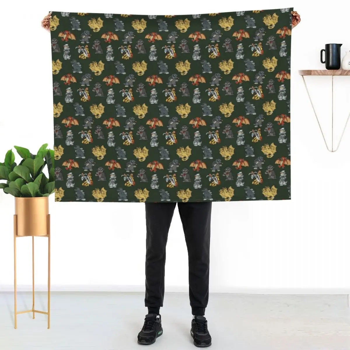 

Cuddly Kaiju Collective Throw Blanket Cozy Warm Blanket for Bed Room Decor