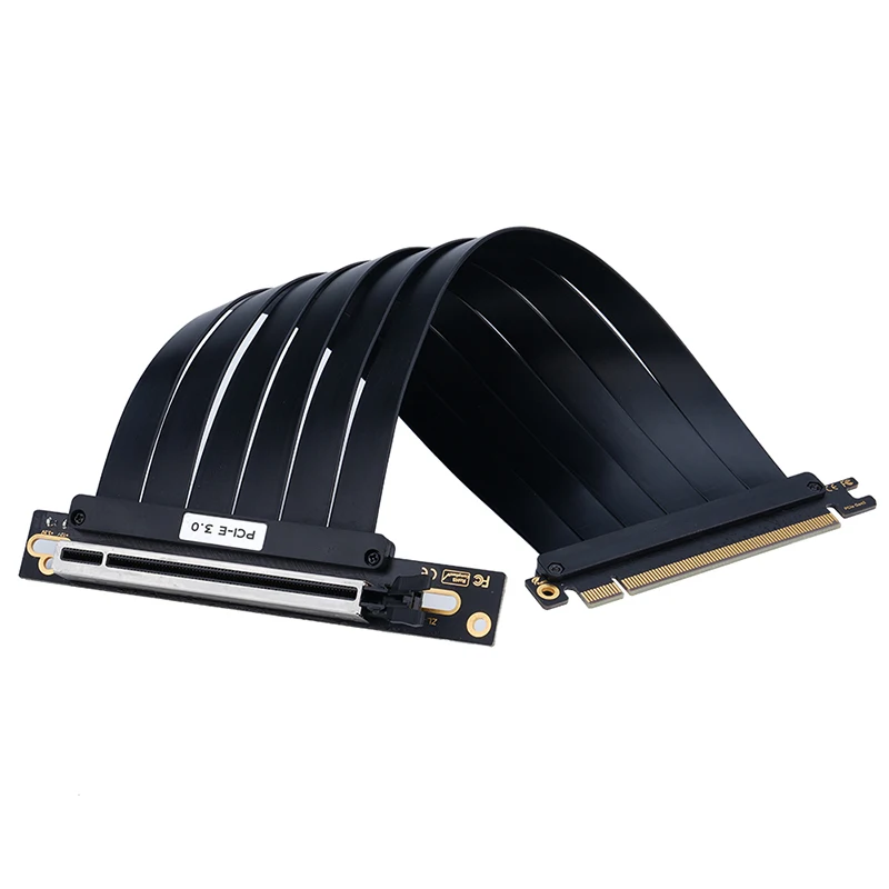 PCIE 3.0 X16 Riser Cable Video Card EMI Shielded High-Speed Flexible Extender PCI Express Adapter PCI-E Gen 3 GPU Extension Cord