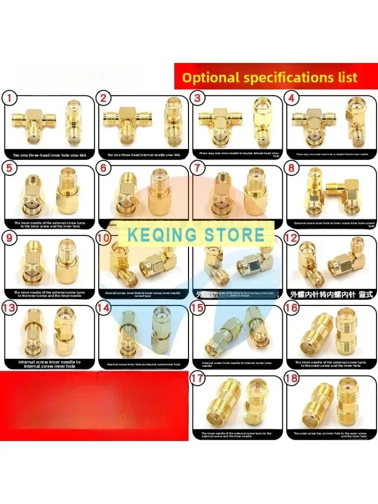 Sorts of 41-56  SMA-JJ Bi-pass Male port to Female port SMA-KK SMA-JKW Antenna RF SMA connector adapter RP RF connector