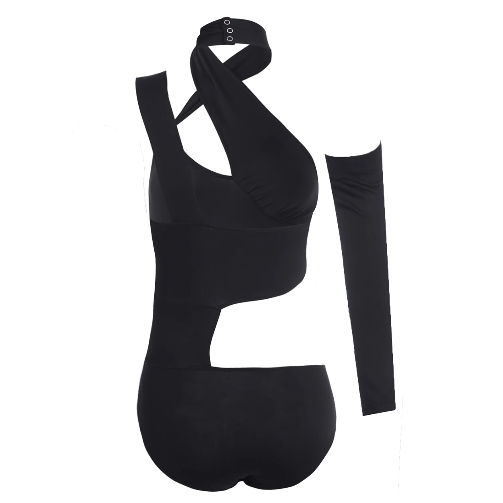 Maternity Bodysuit Pregnant Women One Shoulder Sleeveless Halter Neck Backless Cutout Jumpsuit Maternity Photoshoot Outfits