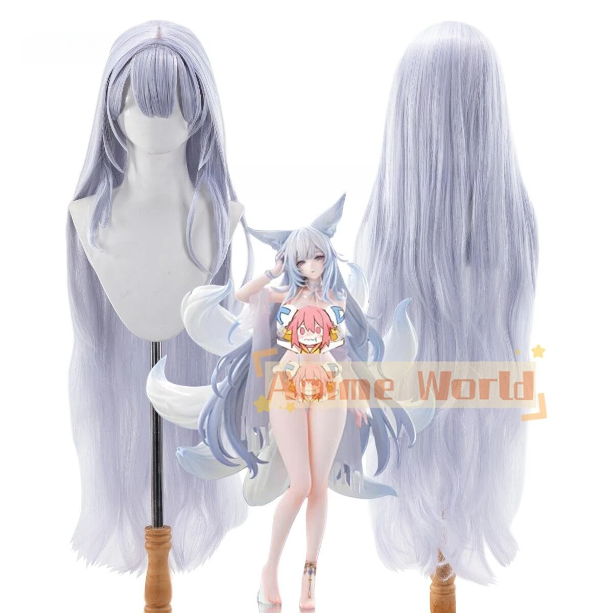 Anime Shinano Wig Halloween Carnival Party Props Synthetic Hair Heat Resistant Fiber + Wig Cap