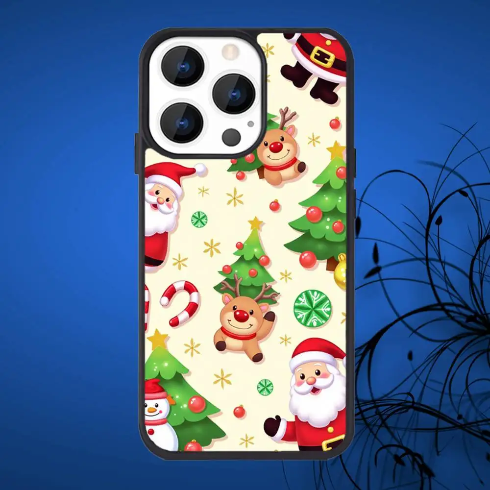 เคสโทรศัพท์ลายซานตาคลอสสำหรับคริสต์มาส สำหรับ iPhone 17,16,15,14,13,12,11,Plus,Pro,Max Mini รองรับการชาร์จไร้สายแบบแม่เหล็ก Magsafe