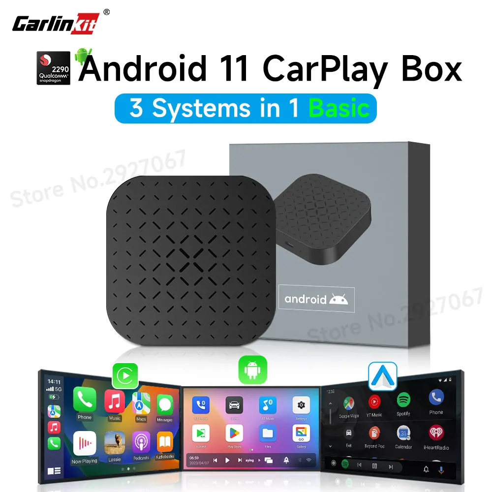 CarlinKit CarPlay Ai Box Android 11.0 Wireless CarPlay Android Auto Mini for Youtube Netflix Iptv Online Video Smart Car TV Box