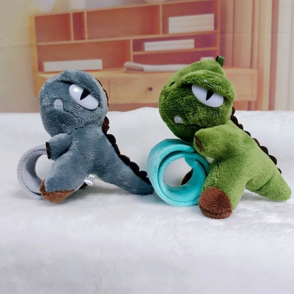 

New Dinosaur Plush Doll Slap Bracelet Kawaii Cartoon Animal Animal Slap Bracelets Interactive Toy Plush Wrist Band Gift