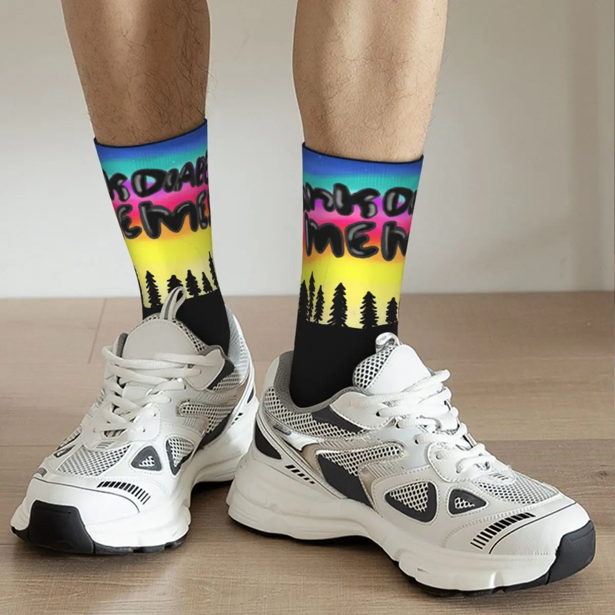 Dank-calcetines largos para hombre y mujer, medias absorbentes de sudor, Harajuku, accesorios para la Diabetes Memes, para todas las estaciones, regalo de cumpleaños