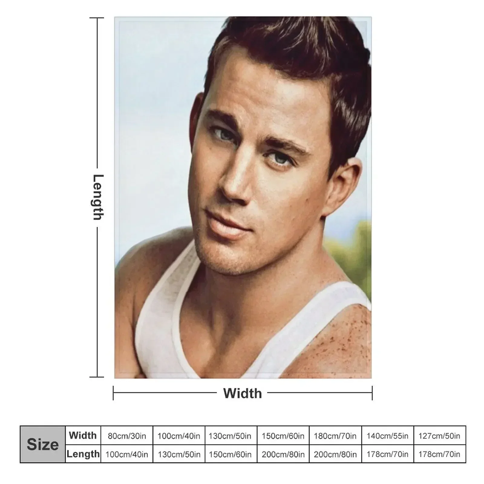 channing tatum Throw Blanket couch cozy soft plush fuzzy picnic outdoor blanket