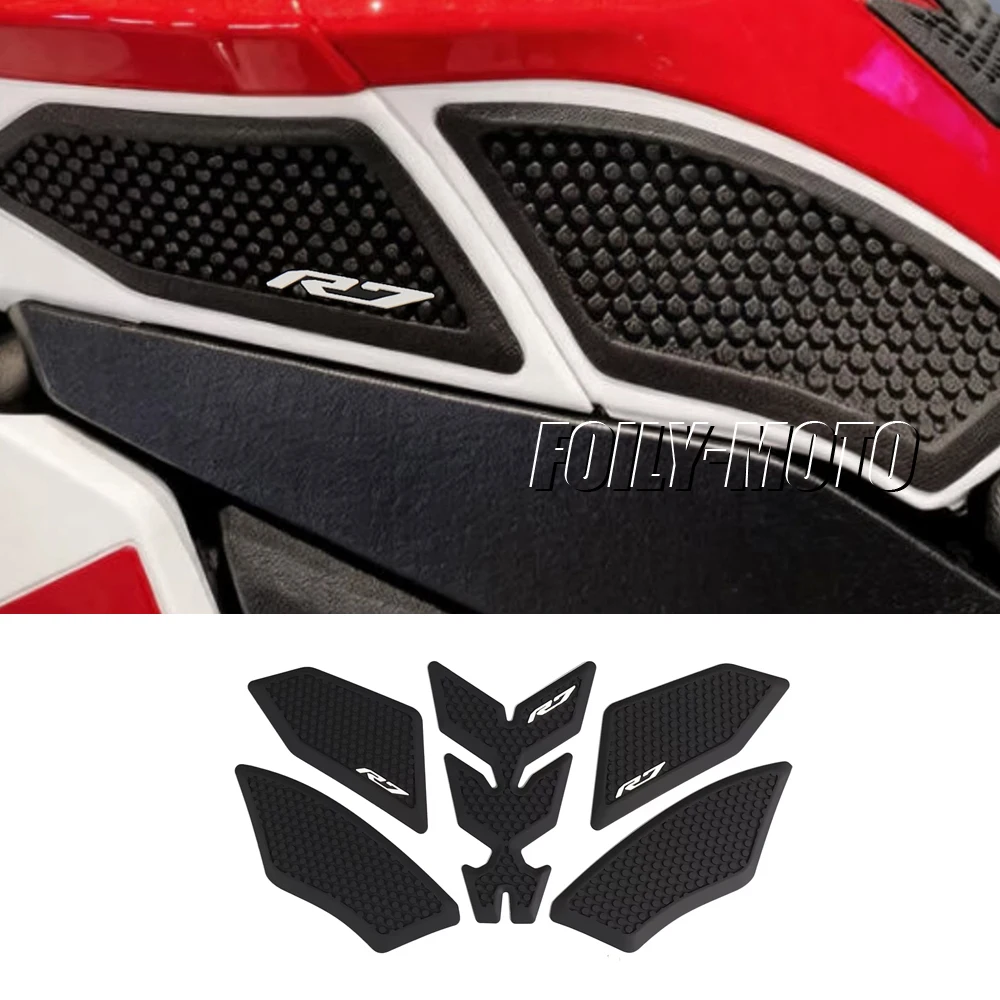 For Yamaha YZF R7 YZFR7 2026 Motorcycle Side Fuel Tank pad Tank Pads Protector Stickers Decal Gas Knee Grip Traction R7 Tank pad