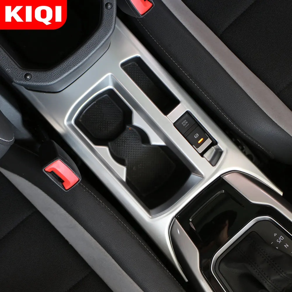 Auto Styling Console Central Front Water Cup Holder Panel Cover Trim 1PC Fit for Volkswagen T-Roc T Roc 2018 - 2023 Accessories