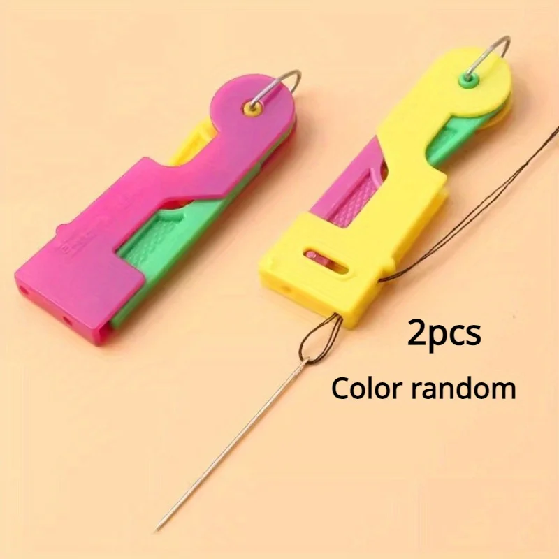 2pcs Automatic Needle Threader Tool - One-Touch Operation,for Seniors & Visually - Quick Threading, Ideal Gift for & Low Vision