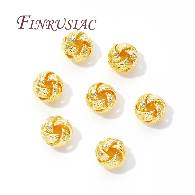 18K Real Gold Plated Bead Separators,Rounds Beads,Accessories For Bracelets,Metal Separators Beads,DIY Jewelry Making Supplies