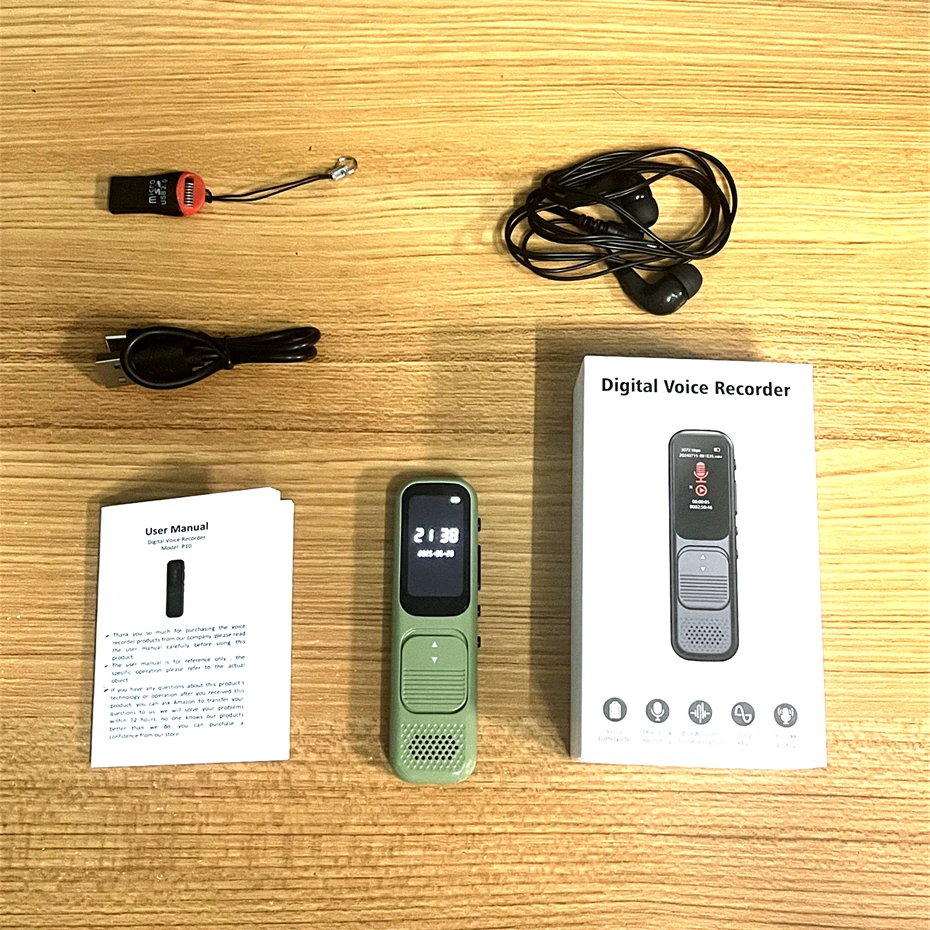 128GB Digital Voice Recorder Bluetooth Speech-to-text Noise Reduction AB Repeat HD Recording Pen With Playback 8GB MP3 Player