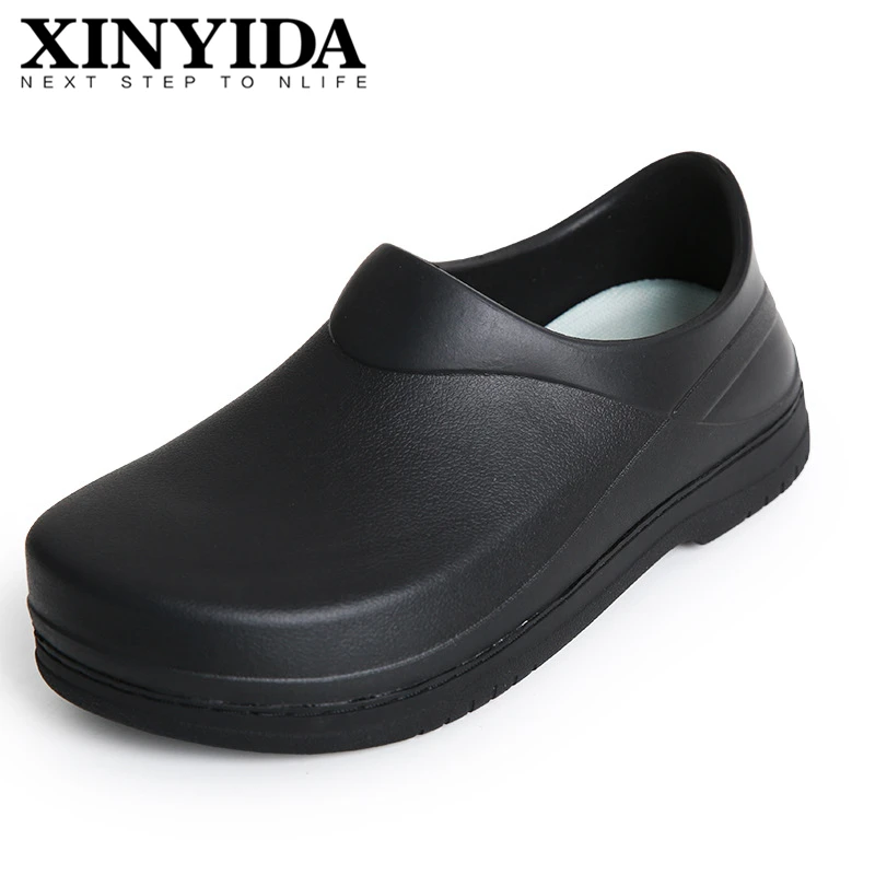 High Quality Kitchen Chef Shoes Slip On Waterproof Oil Proof Antiskid Work Shoes Hotel Restaurant Garden Safety Shoes Size 36-45