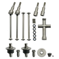 Kit d'Arbre de Transmission en Métal pour Voiture RC Sans Balais, Pièces de Mise à Niveau pour SCY 16101, 16102, 16103, 16201 Pro 1/16