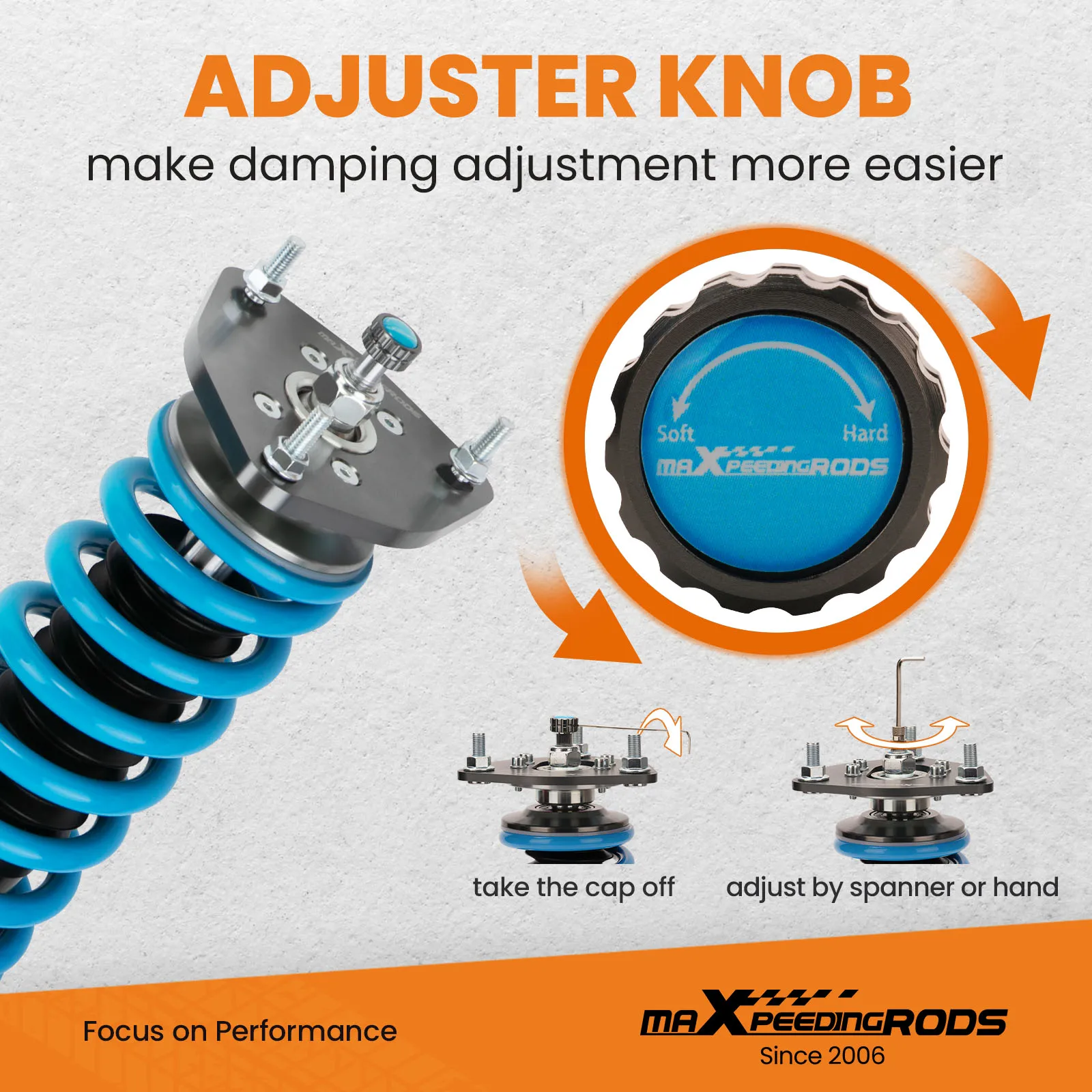 MaXpeedingrods 24 Way Damper Coilover Suspension For Subaru Impreza WRX GDA GDB 02-07 SAAB Shock Absorber