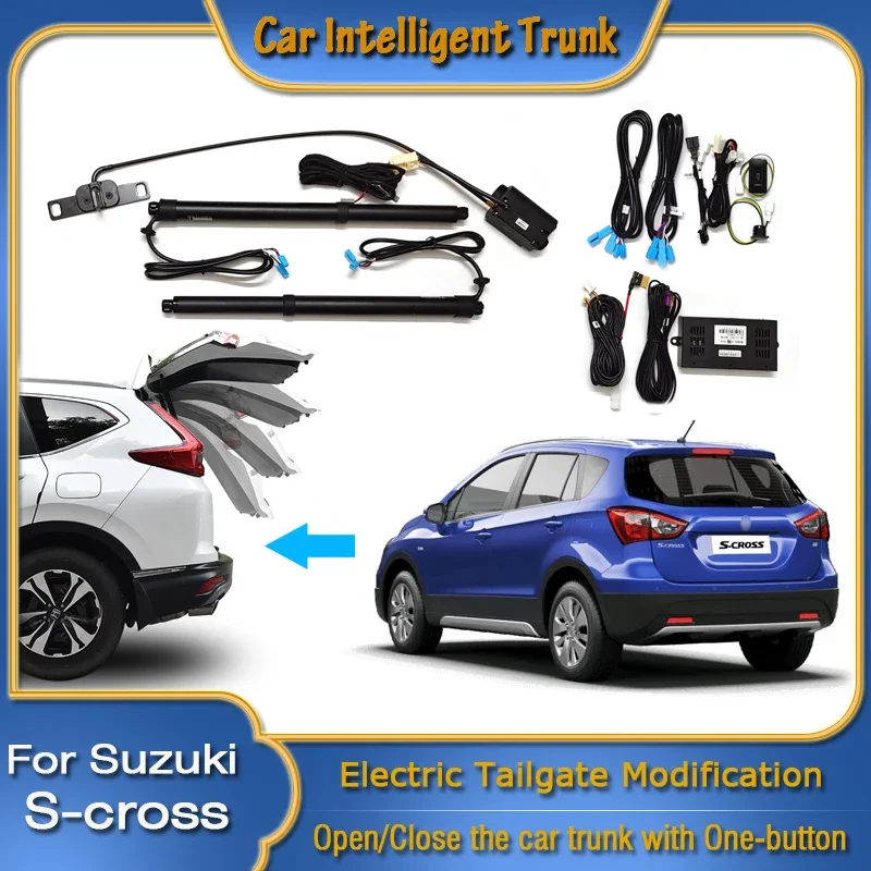 

Для Suzuki SX4 S-cross JY 2013 ~ 2024 Автомобильный силовой багажник с умным электрическим всасыванием, задняя дверь, интеллектуальная подъемная стойка задней двери