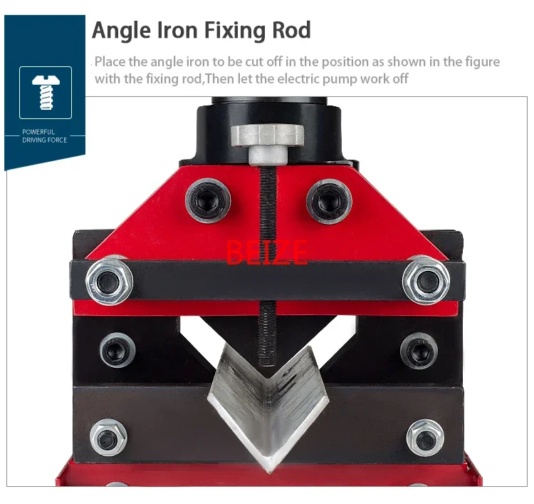 CAC-110 Hydraulic Split Angle Busbar Cutter Tool  Hydraulic Angle Steel Cutting Machine Force 30T