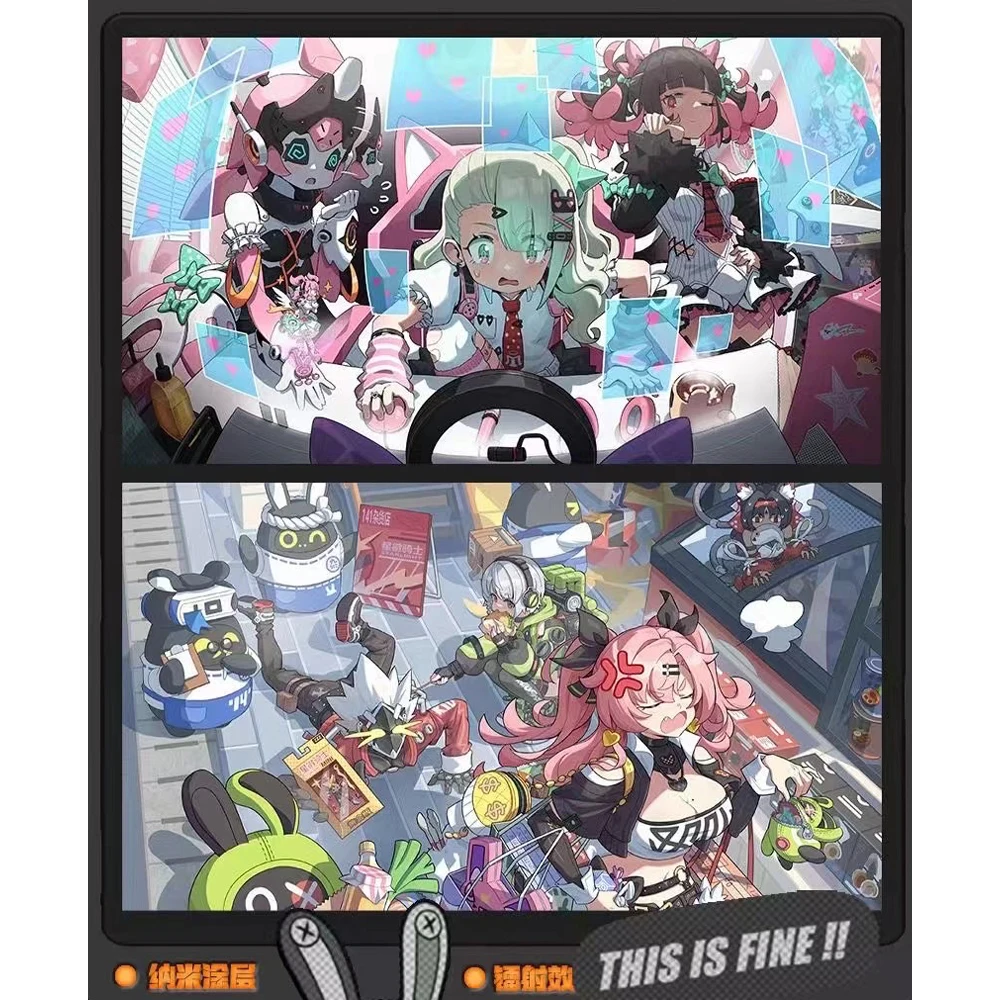 Zenless Zone Zero Collect Card Peripherals Von Lycaon Nekomiya Mana Character Laser Grating Card Doujin Toys And Hobbies Gift