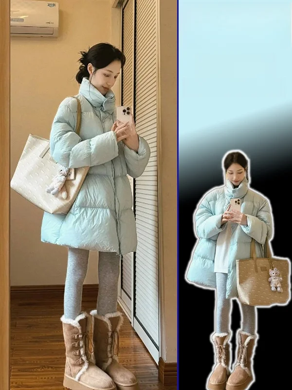 

plus Size Cotton Jaet Bread Sle Thi Warm Stand Collar All Match Winter New Arrival Women's Faion Outerwear Coat