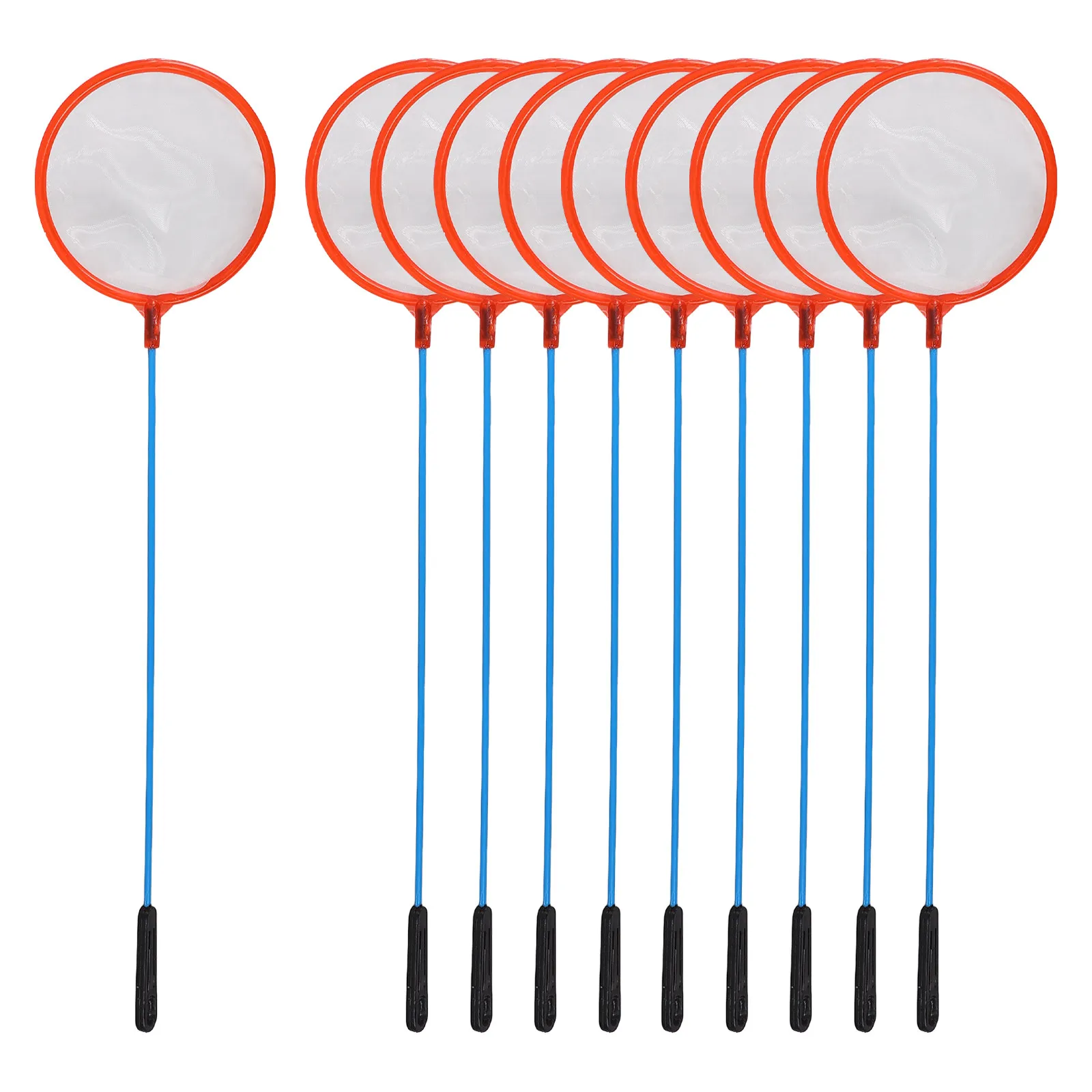 

Набор из 10 мини-сачков для рыбалки: прочные сетки без заусенцев для аквариумов, портативный инструмент для ловли рыбы, креветок и примесей
