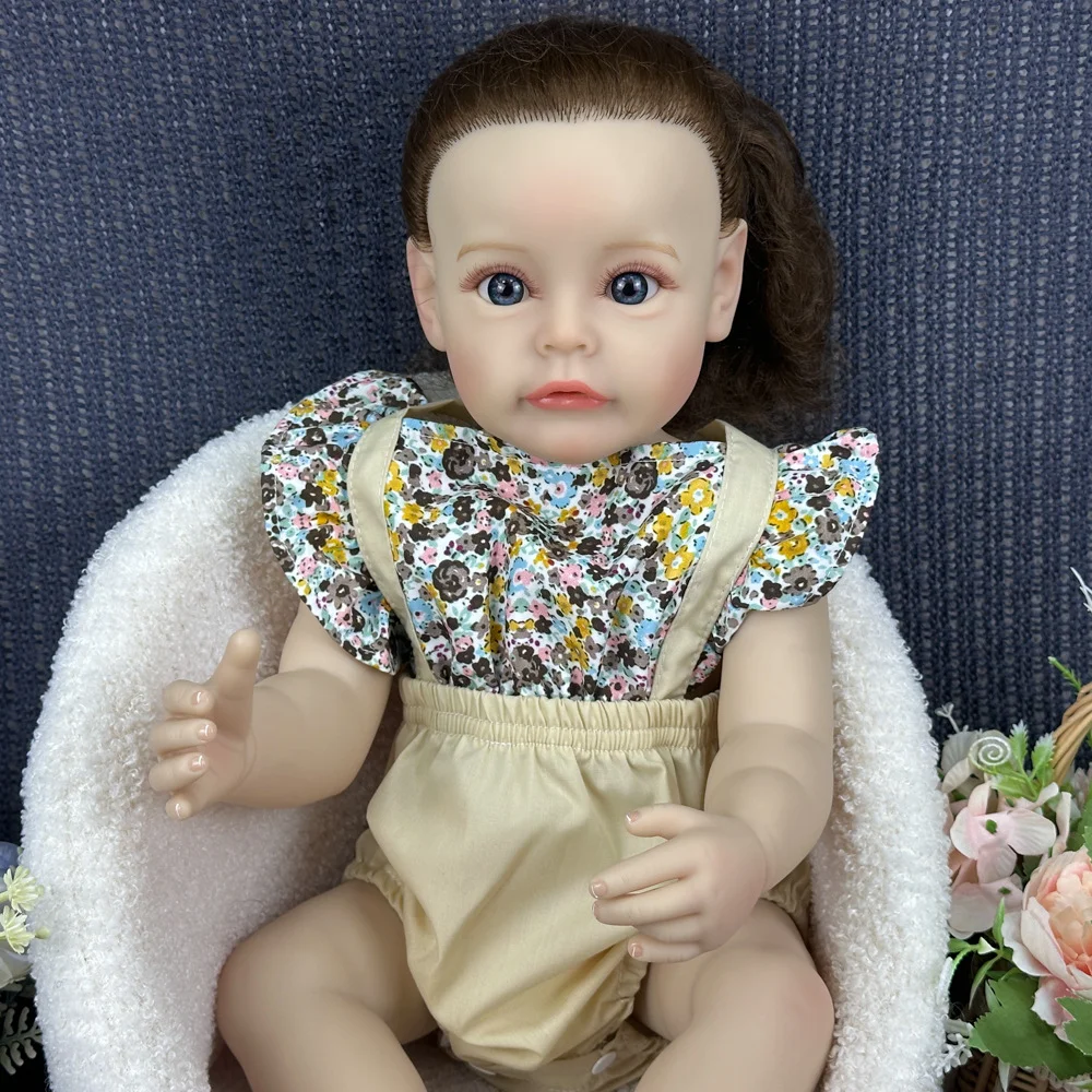 55 cm realistica bambola rinata in plastica morbida simulazione baby doll casa da gioco per bambini bambola regalo di compleanno con arti mobili W-2163