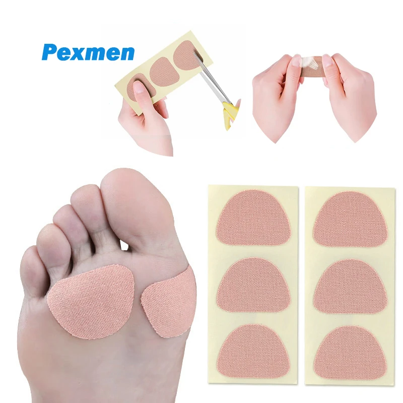 Pexmen 3/6/15Pcs Moleskin Tape Flannel Adhesive Pads Blister Prevention Tape Heel Stickers Protection Pad Reduce Pressure