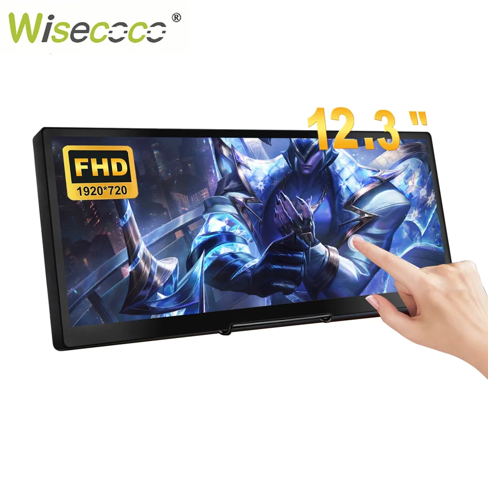 Wisecoco 12.3 Touch Screen Portable Monitor 1920x1080 HDMI Type-C