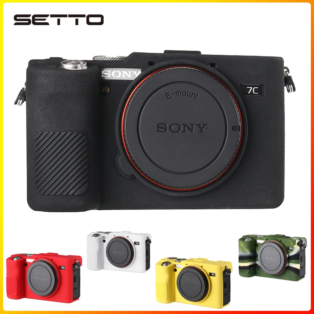 SETTO A7 III IV Silicone Rubber Camera case Protective Body Cover Skin bag for Sony A7RII A7 III a7IVR A7M IV A7SIII A9 A7C