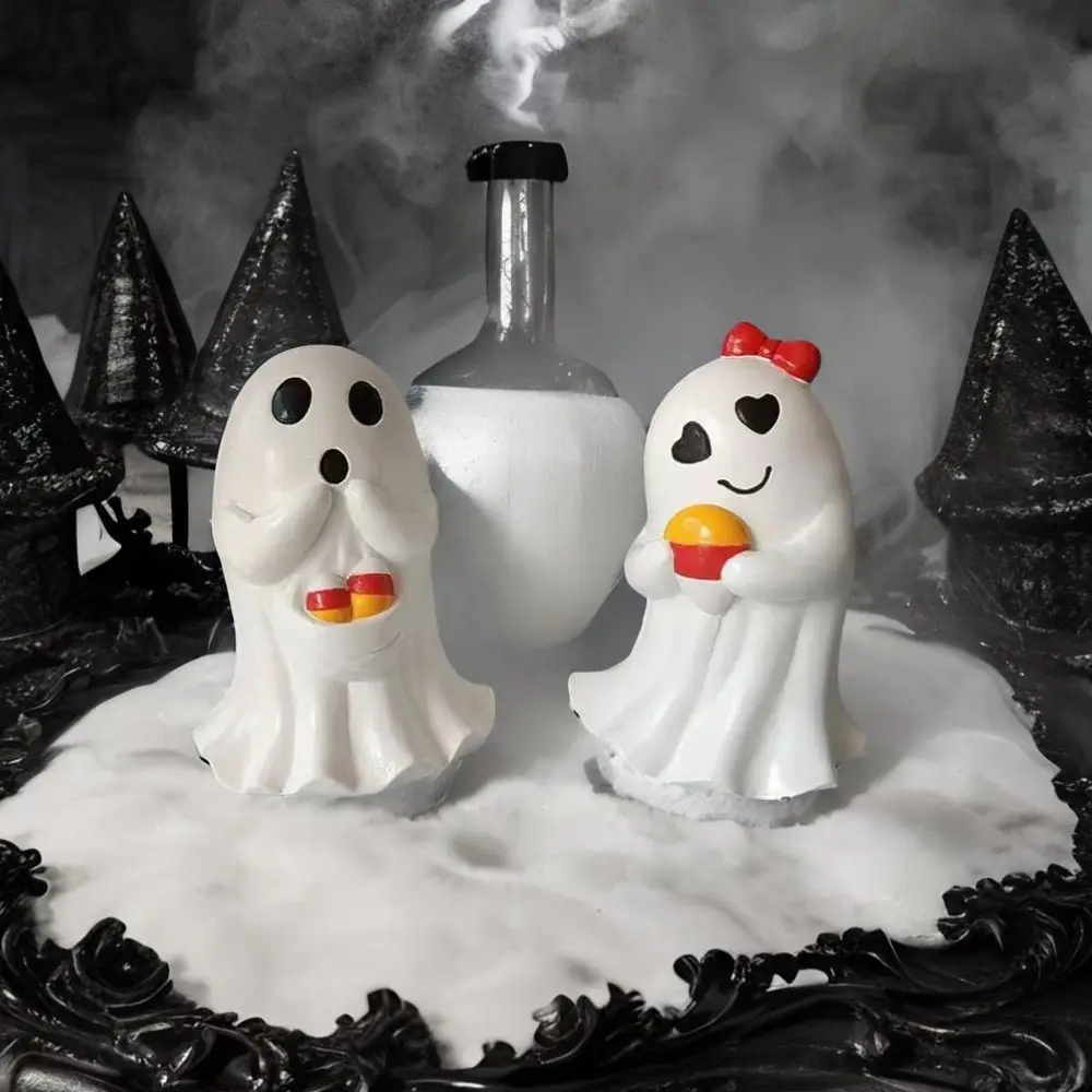 

Micro Landscape Resin Halloween Ghost Figurine Cute Waterproof Ghost Art Sculpture Cartoon Ghost Statue Ornament Party Props