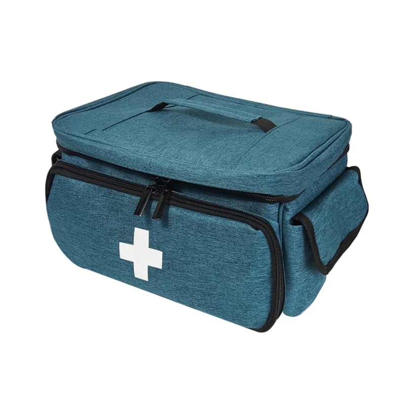 Bolsa de almacenamiento de medicina, organizador de pastillas con cerradura vacía con bolsas portátiles con cremallera, caja de medicinas para viaje en casa