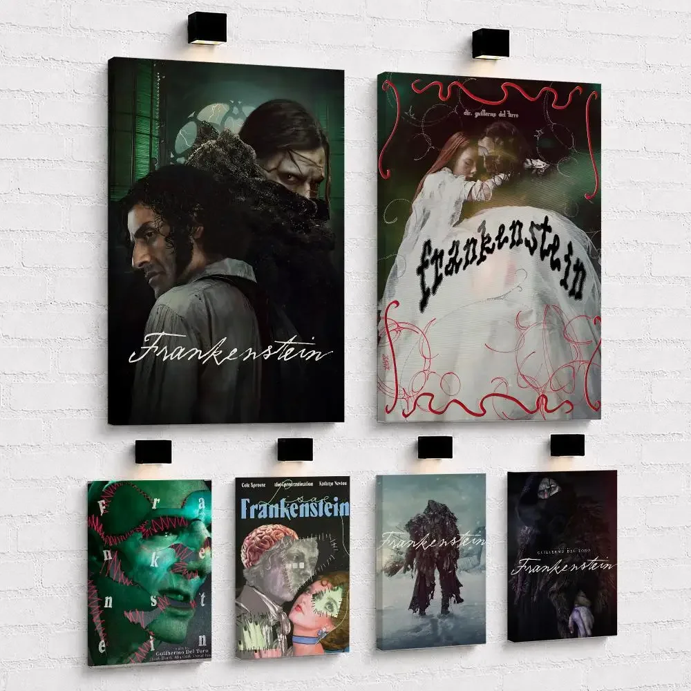 Vintage Gothic Movie F-Frankenstein Framed Wall Painting Framed Canvas Wall Art Print | Modern Poster | Home Hallway Decor
