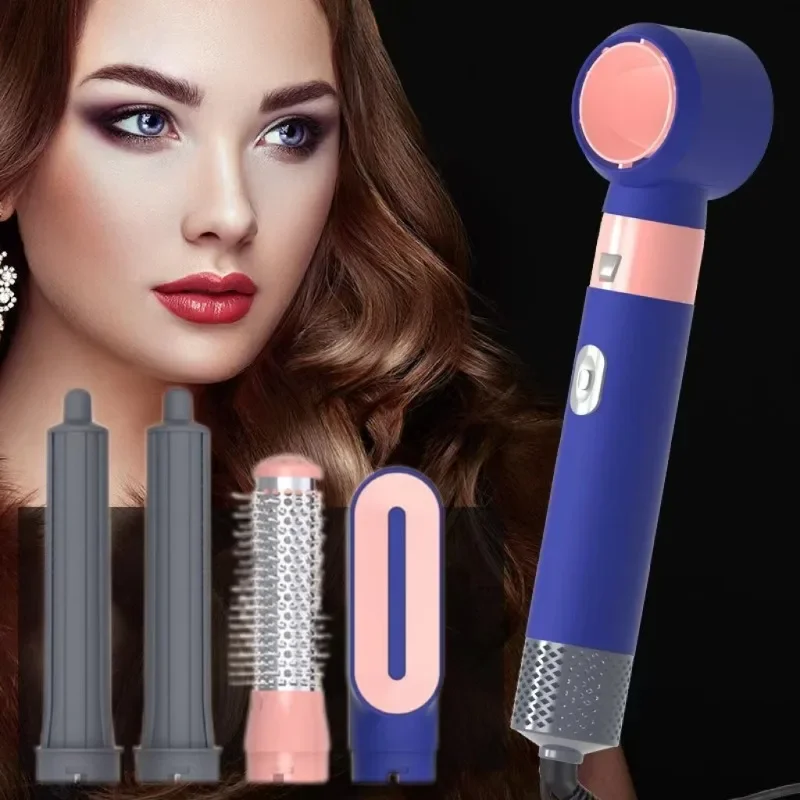 

Фен 5 в 1, расческа с горячим воздухом, щетка с щипцовкой для завивки волос, выпрямитель для волос в салоне, выпрямление и увеличение объема