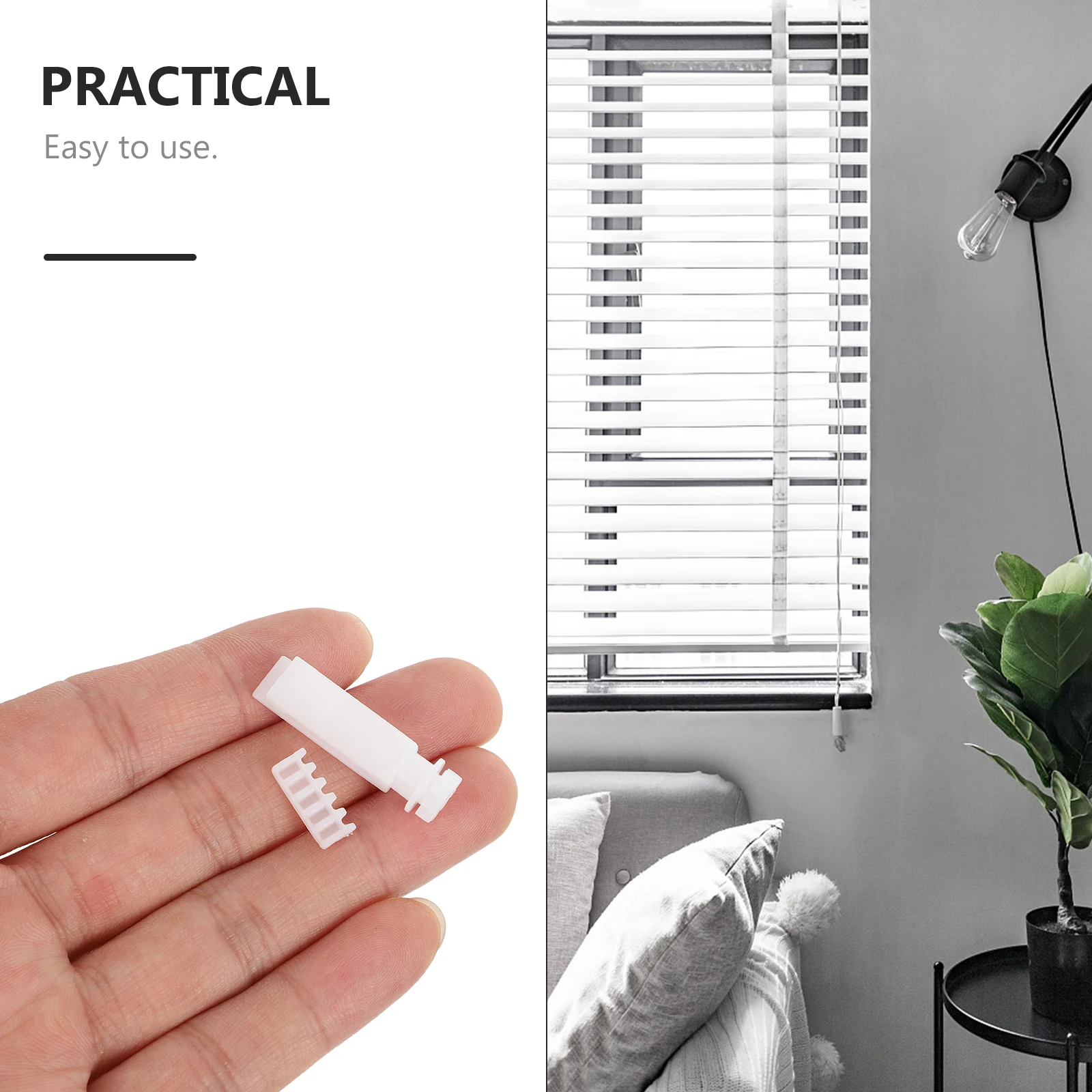 

12 Pcs Vertical Curtain Pulley Plastic Blinds Repair Accessories Replacement for Window Curtains Practical Design Lightweight
