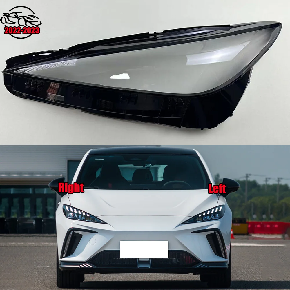 

Front Lamp Shade Headlight Mask Shell Transparent Cover Lens Replace The Original Lampshade 2022 2023 For MG MG4 EV Mulan