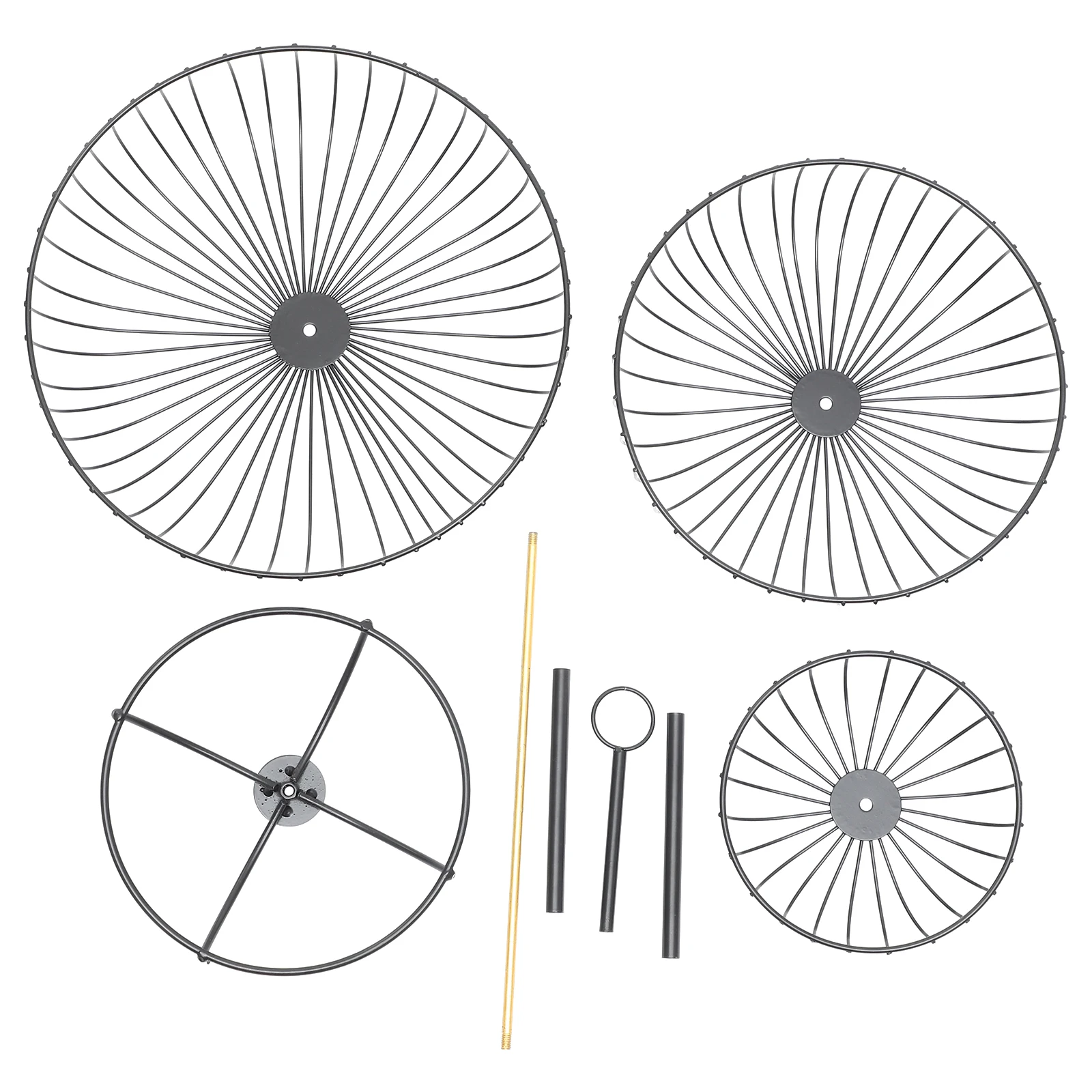 

Three Tier Fruit Basket Iron St Desk Serving Tray Fruits Storage Multi layer Snacks Home Office Party Picnic Decor