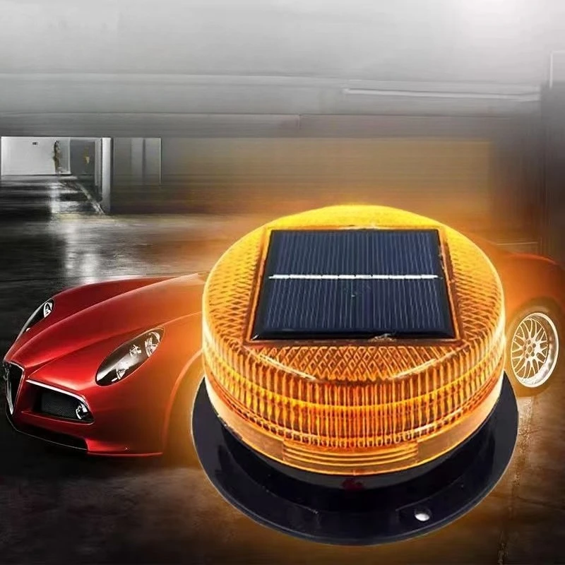 

For Car Solar Powered Car Warning Strobe Light Magnetic Roof Flash Safety Flashing Lamp for Night Driving Emergency Accessories
