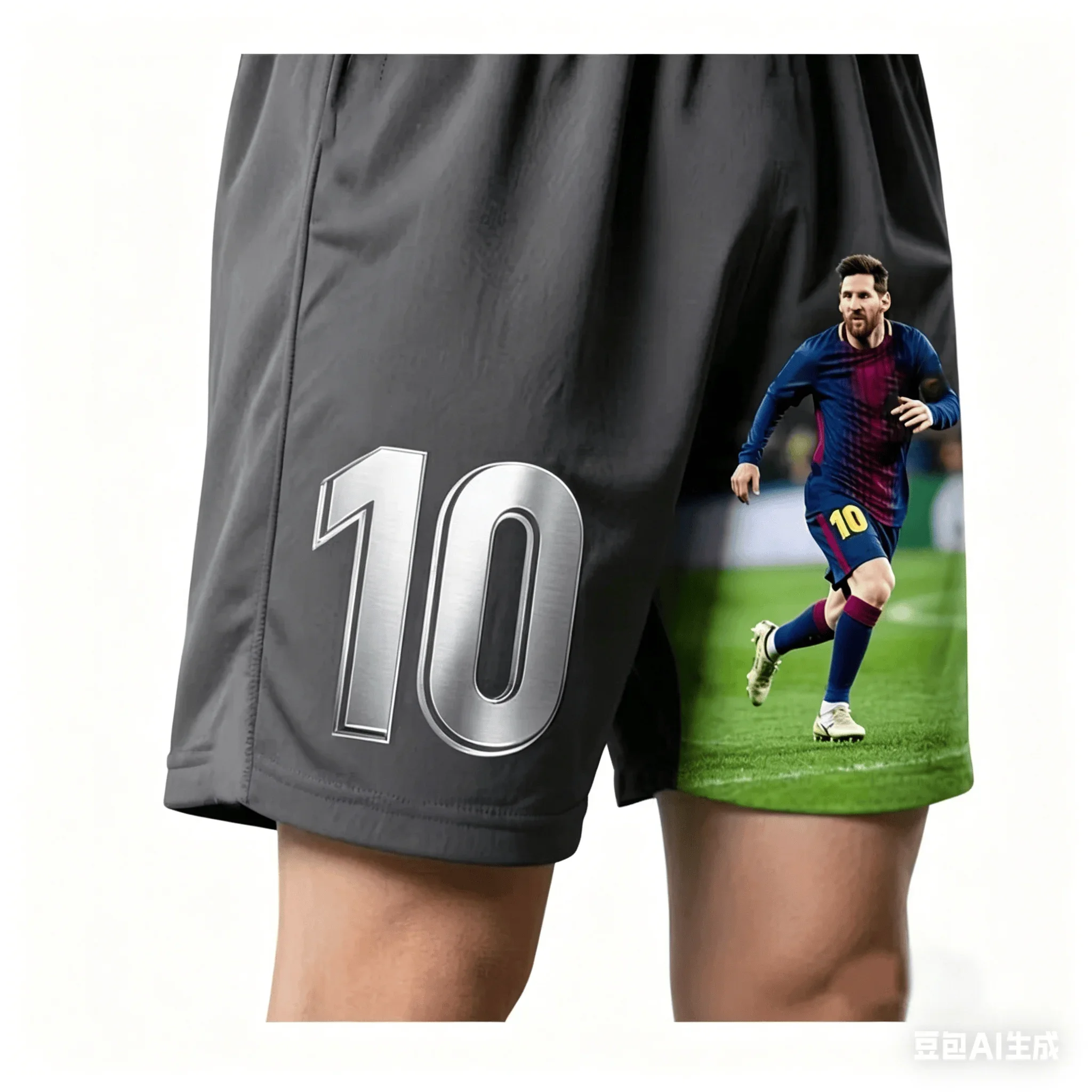 2026 Summer Breathable Quick-Dry 3D Printed Messi Soccer Shorts for Adults & Kids, Casual Training Shorts for Beach Vacation