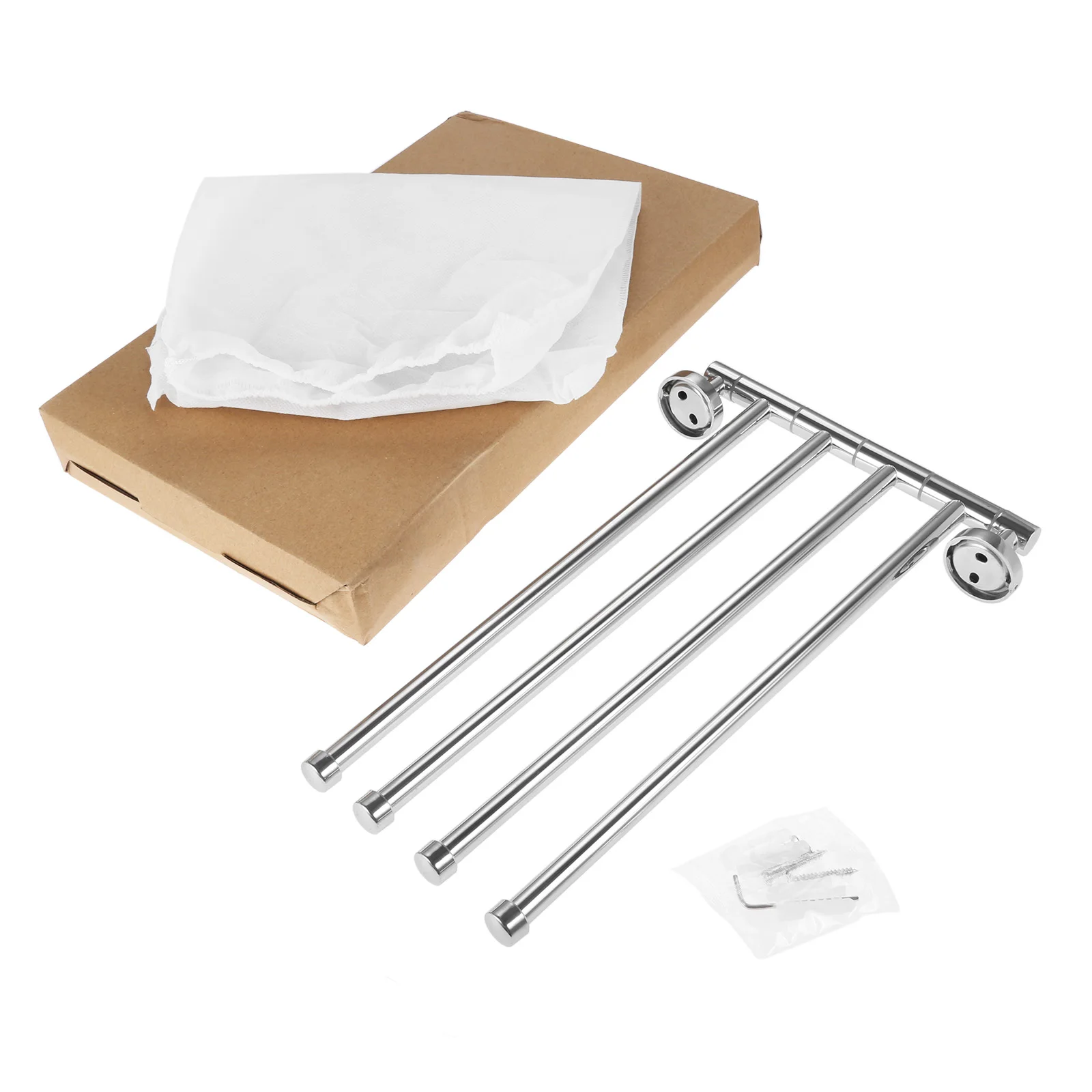 

1 шт., вешалка для полотенец из нержавеющей стали, вращающаяся вешалка для полотенец, ванная комната, кухня, настенная вешалка для полотенец, держатель, фурнитура, аксессуар