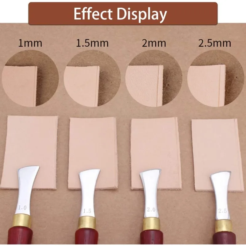 New 1PC 1.5/2/2.5mm Embedding Thread Leathercraft Tools Leather Edge Sector Shallow Groove Edges Pressure Line Punch