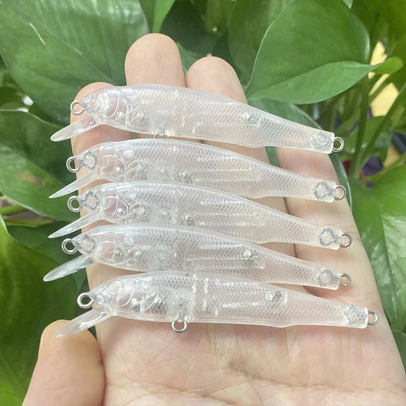 

50Pcs Unpainted Sinking Minnow Fishing Lures 70mm 4g Blanks Body Plastic Isca Artificial Bass Carp Fishing Bait Blanks 9096