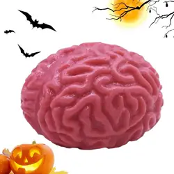 Halloween Brain Squeeze Balls Cartoon Stress Squeezing Brain TPR Soft Rubber Ball Novel Horror Prop Halloween Squeeze Toy