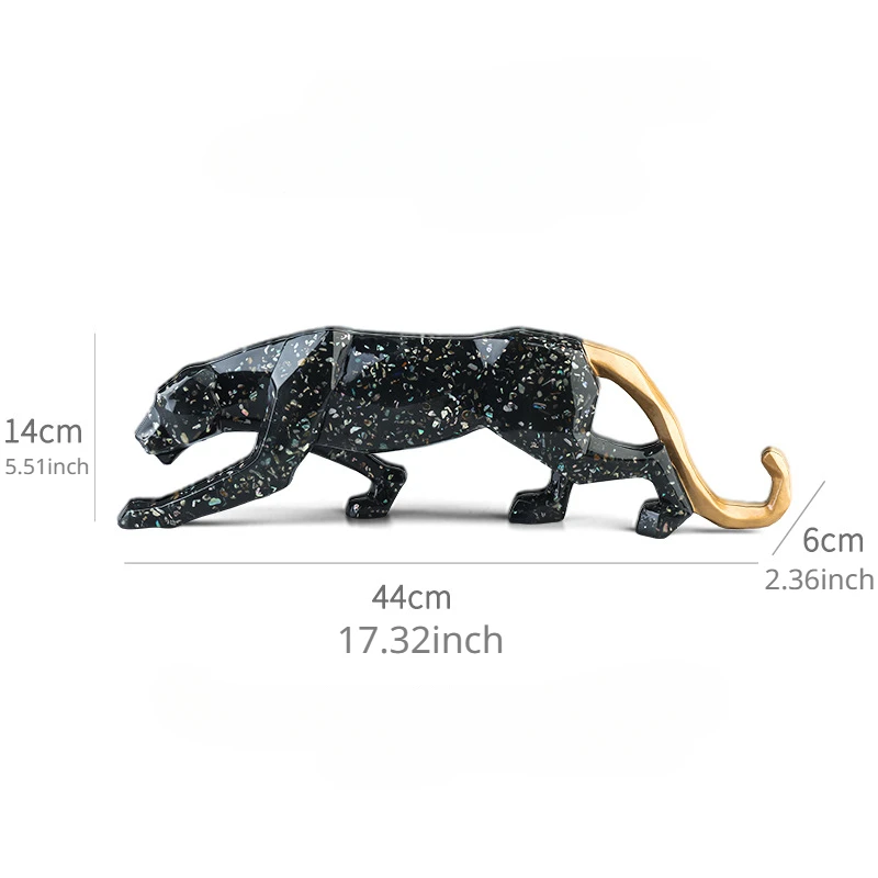 Nordic Creative Resin Crafts Ornaments Office Study Lucky Animals Leopard Decorations Fashion Gifts