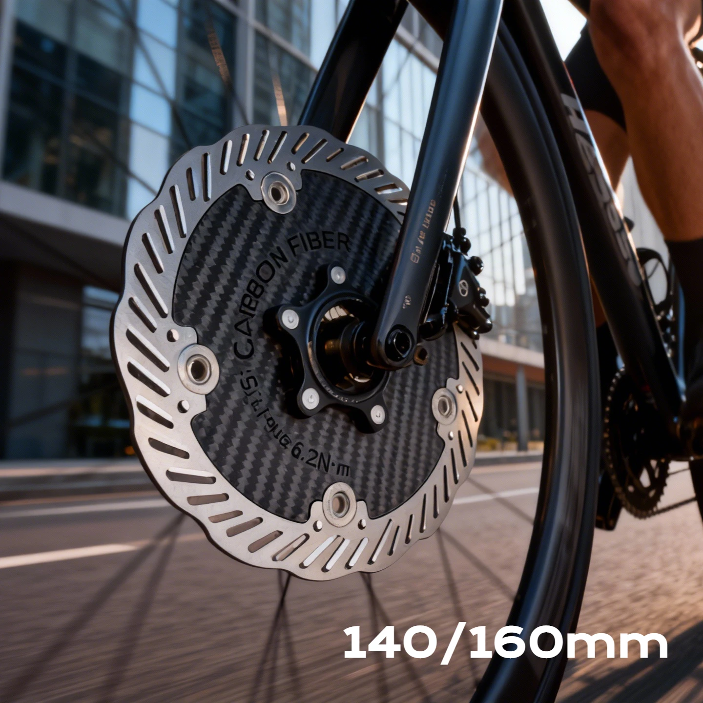 

140/160mm Lightweight Carbon Fiber Brake Rotor | Floating 6-Bolt/Center Lock – Bike Replacement Essential