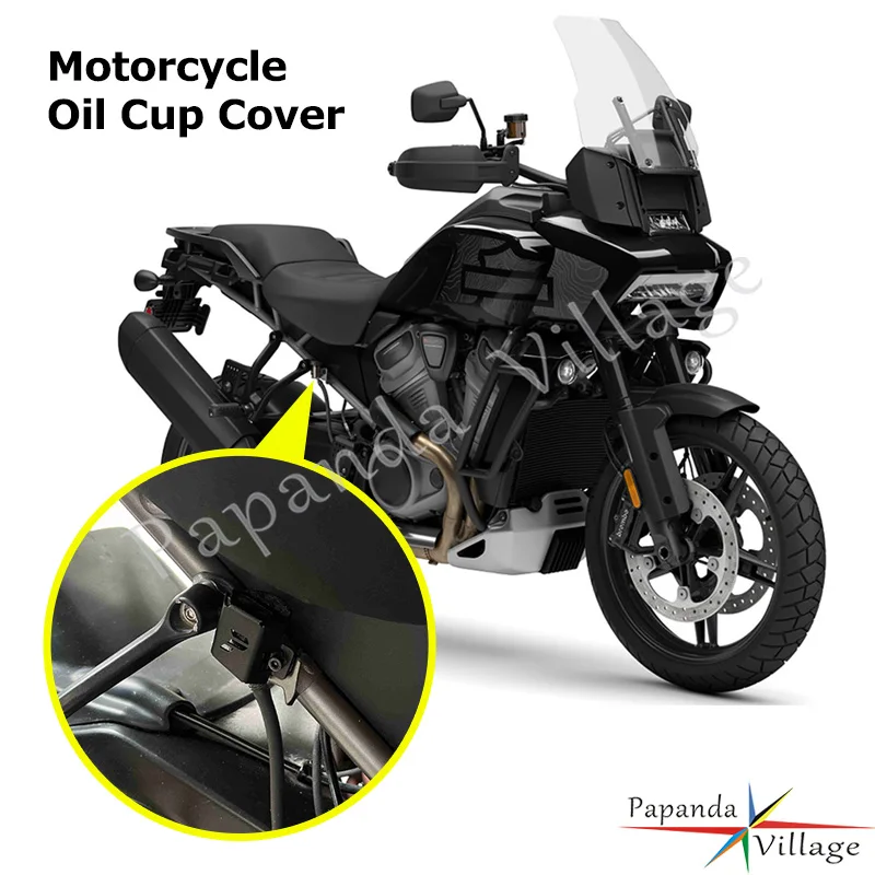 Aluminum Anodized Black Rear Brake Pump Fluid Reservoir Guard Oil Cup Cap Protector Cover For Harley Pan America 1250 RA 21-26