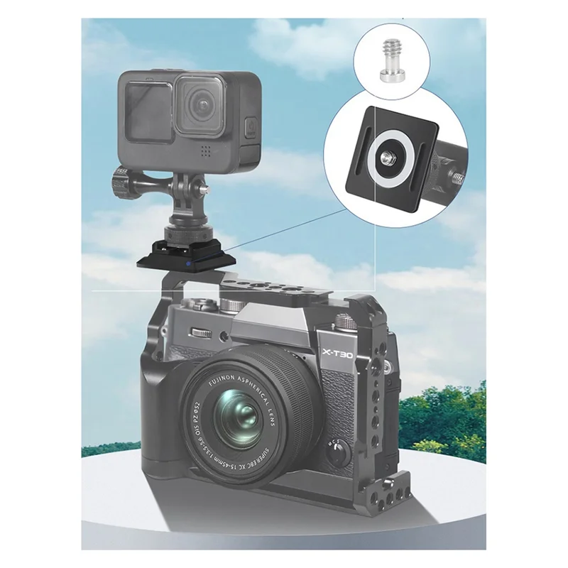 SR-untuk Arca Dudukan Sepatu Dingin Rilis Cepat Tripod Foto 1/4 Dudukan Sepatu Dingin Magnetik Basis Kepala Rilis Cepat, Set B Mudah untuk U