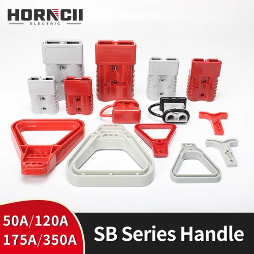 Mango de plástico para conector de batería de 2 pines, accesorios de conector de alimentación de dos polos, 50A, 120A, 175A, 350A, tipo T y mango triangular