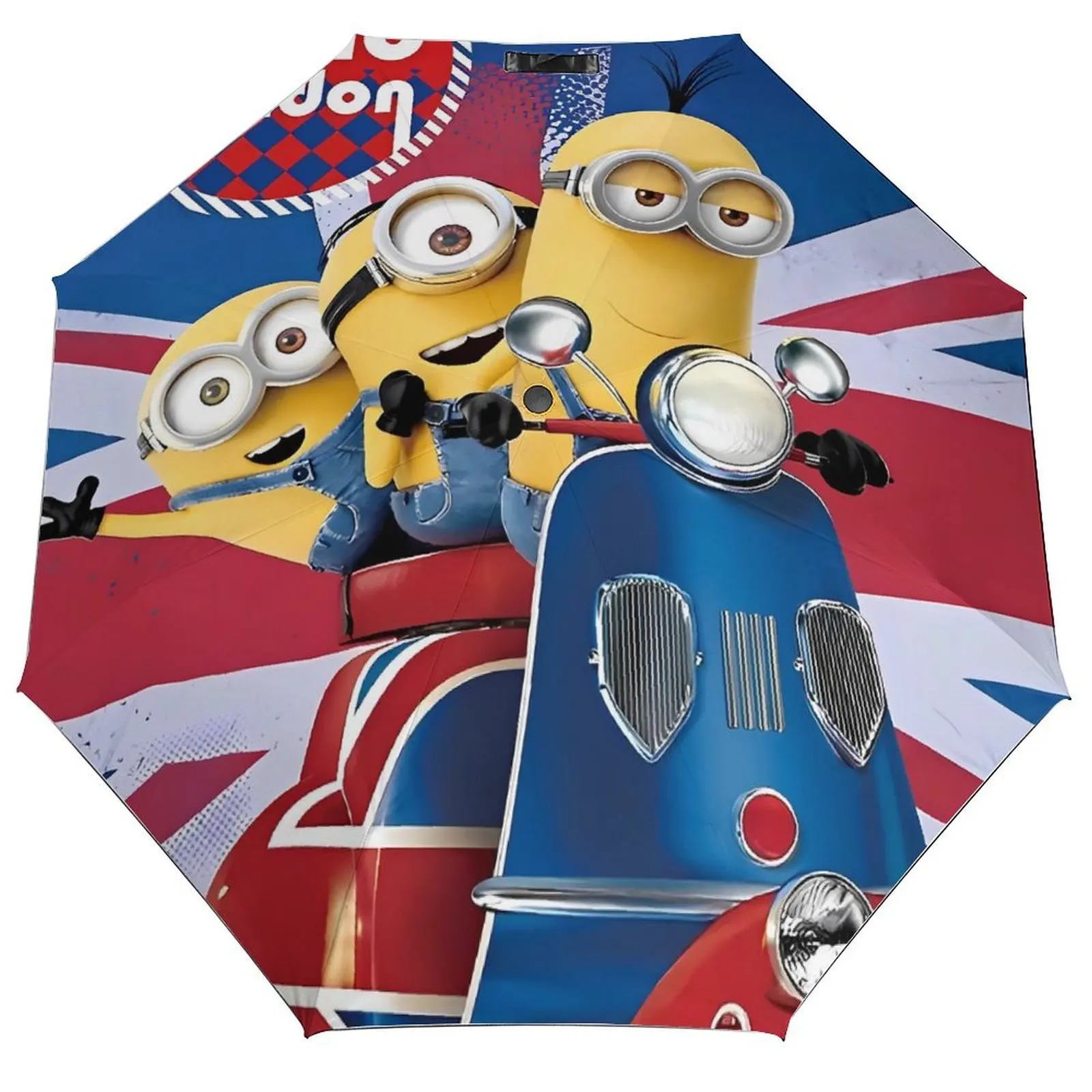 

Портативный зонт, милый мультяшный желтый зонт с миньонами и большими глазами, анти-УФ-зонт для женщин и мужчин, автоматический солнцезащитный крем, летние зонты